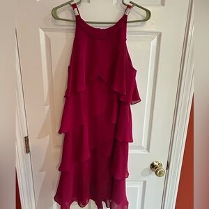 Elegant Pink Layered Dress